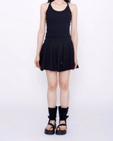 Yeori 3-Piece Set: T-shirt + Sleeveless Bra Top + Elastic Skirt Shorts