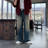 LMN Mute Strap Wide Denim Pants (deep blue)