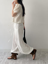 Lace Strap Short Sleeve Blouse