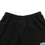24FW ROUND SCRIPT BOUCLE LOGO PANTS BLACK 