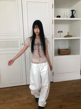 Winky Cotton Wide Pants