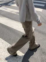 Drea Banding Cotton Wide Bootcut Pants