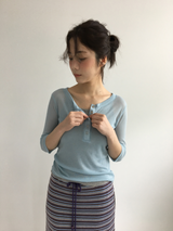 イッツシアーヘンリーネックスリーブレスTシャツ (4color)