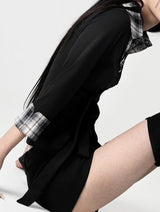 ベラチェックTシャツ