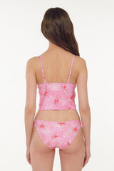 [Floral Veil_pink] Bustier Tankini Top 
