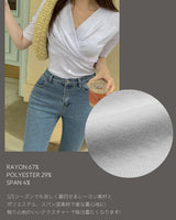 【MADE】Shirring wrap t-shirt
