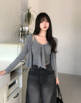 Simone Tie Ribbon Cardigan Set