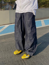 Nonfade stitch cargo balloon pants 2C