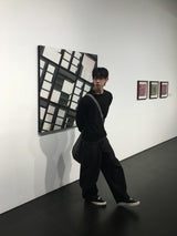 ルイナーレザーポケットローデニムパンツ