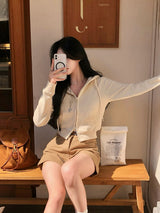 【BELLIDE MADE】RADD ニットツーウェイジップアップパーカー