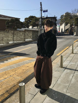 Vibrick Brown Balloon Wide Pants