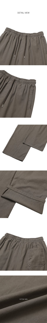 [SET UP가능]ウォッシュドコットンバンディングパンツ(6color)