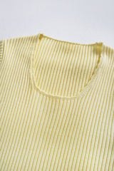Ribbed half knit_yellow