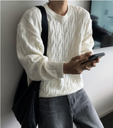cable cosyharu semi-over knit