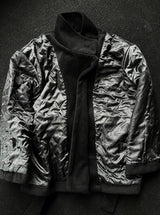 High-neck short strap coat