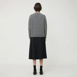 PLEATED MIDI SKIRT CHARCOAL