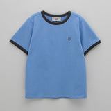 (T-6872)カラーリングエンブロイダリーTシャツ