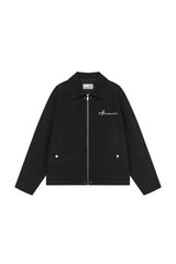 ハンドリトゥンエンブロイダードクロップドジャケット