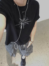 Circle Feed Cropped Short Sleeve Tee 2C