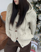 Ender Toggle Hooded Knit Cardigan
