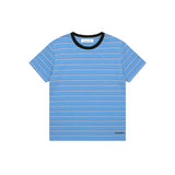 マルチストライプ半袖Tシャツ_ブルー