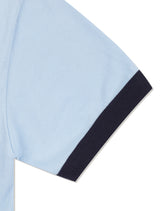 Women's Crop Cute Puppy Ringer Short Sleeve T-Shirt Blue Navy (FCE2TS207W)