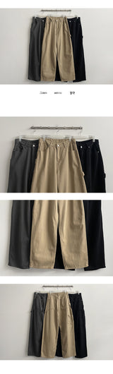 Chien Carpenter Cotton Wide Pants