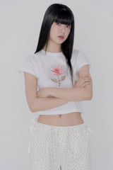 グラスフラワーTシャツ