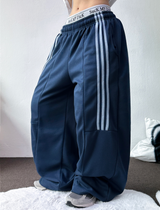 DOWN SNAP 🍩🫐 HALF TRACK 3 LINE PANTS 🍩🫐🩶🖤4COLOR