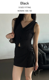 Stripe strap pants