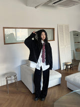 [UNISEX] ミニマルオーバーフィットコットン長袖シャツ(7 colors)
