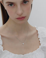 26SS★ Essence Silver Moissanite Floria Necklace