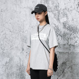 Crack Logo semi OversizedFit T-Shirt (MELANG GRAY)
