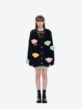 13DE MARZO Doozoo Pastel Bear Cardigan