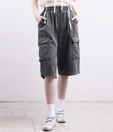 Noir wide cargo pants