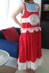Red rose vest skirt