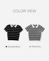 Yon Collar Stripe Knitwear