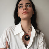 ONYX PENDANT LONG NECKLACE