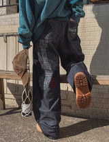 キューバックペインティングデニムパンツ