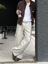 LMN Mille Curved Cargo Wide Pants (5 colors)