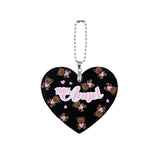 Teddy Bear Heart Shape Bag Charm