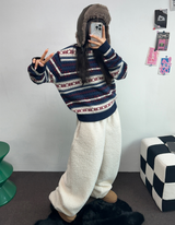 ノルディックスノーフラワーディアニット🦌❤💙🩶3COLOR