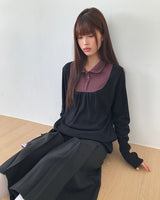 ベアヴィンテージチェックカラーTシャツ