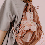 METALIC STRING BAG (DEEP PINK)