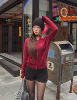 [Muffler set] Nana Wool V-neck Knit