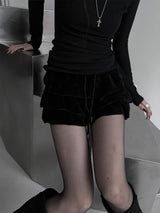 velvet cancan skirt (2color)