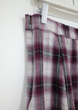 vintage check skirt red ver.