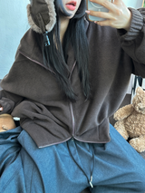 テディフリースルーズジップアップ🤍💙🤎3カラー