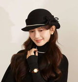 Wool Ribbon Bonnet Hat