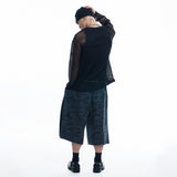 Camo 8-quarter Sweat Bermuda Pants - CHARCOAL
